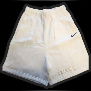 NIKE- Women's White Dri-FIT Athletic Shorts